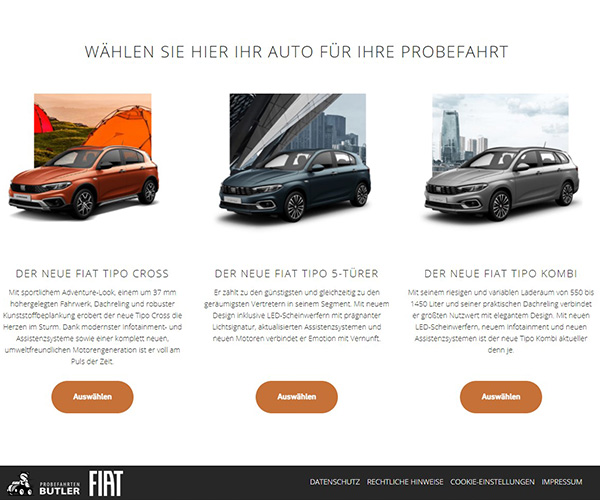 Fiat Tipo Probefahrt-Kampagne
