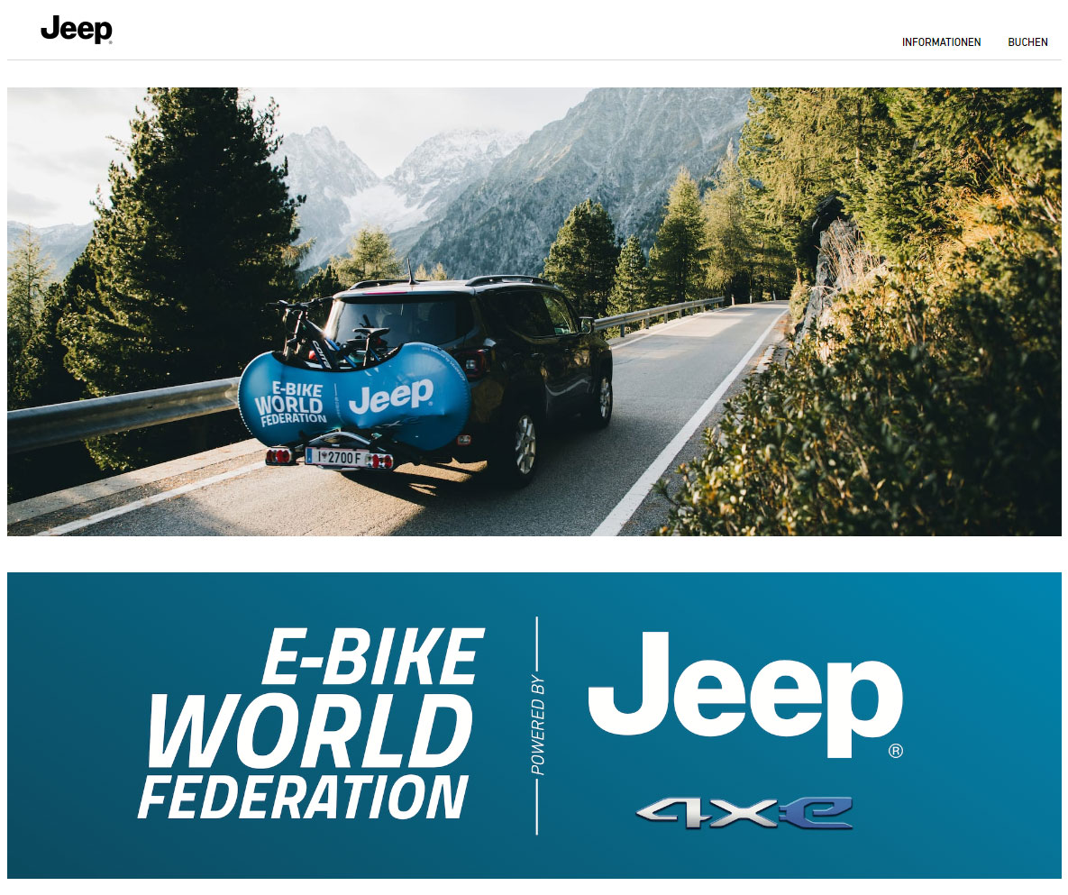 Jeep 4xe Probefahrten Event E-Bike World Federation
