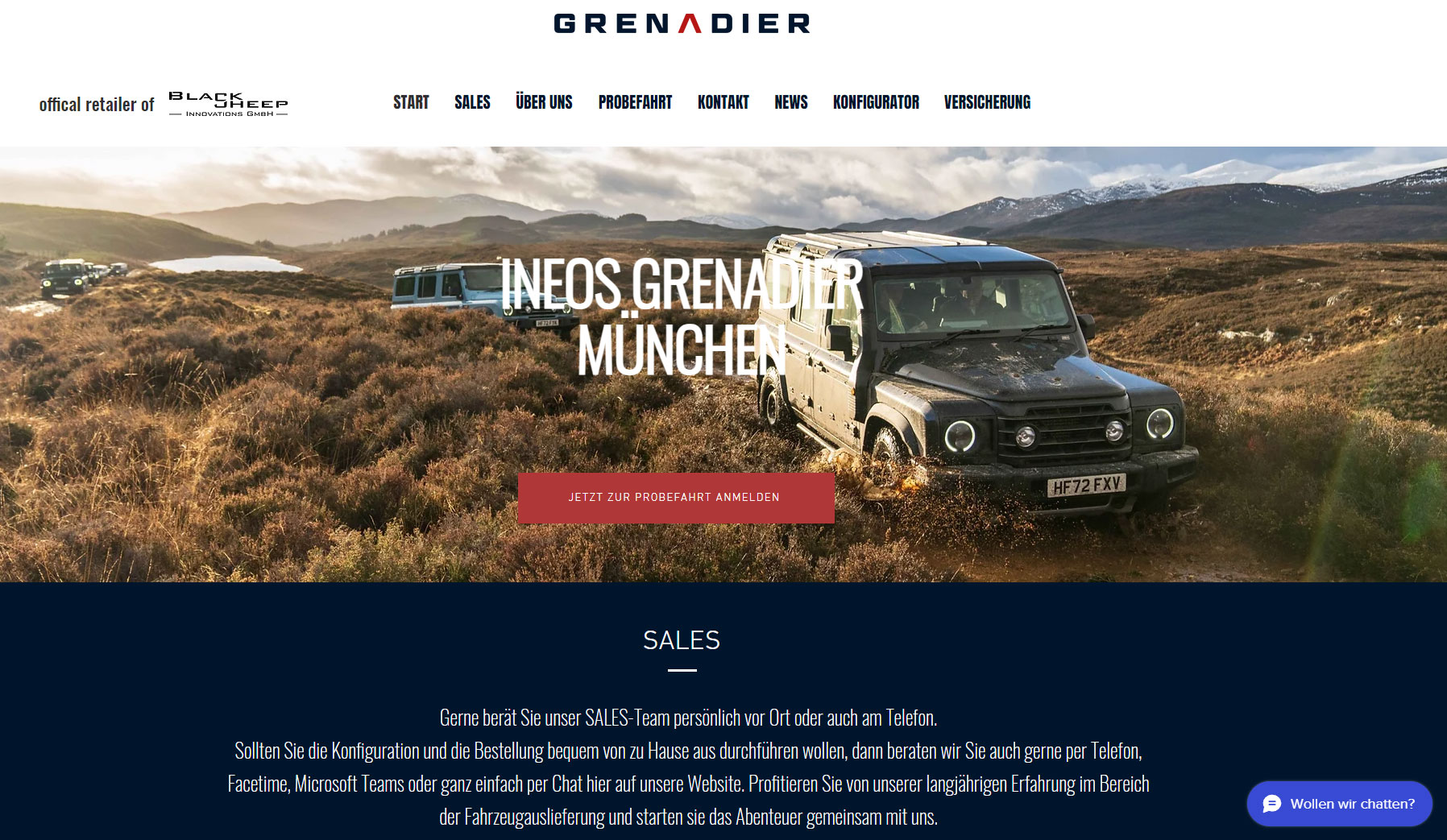 Grenadier Probefahrt online Tool Schmidt Premium Cars
