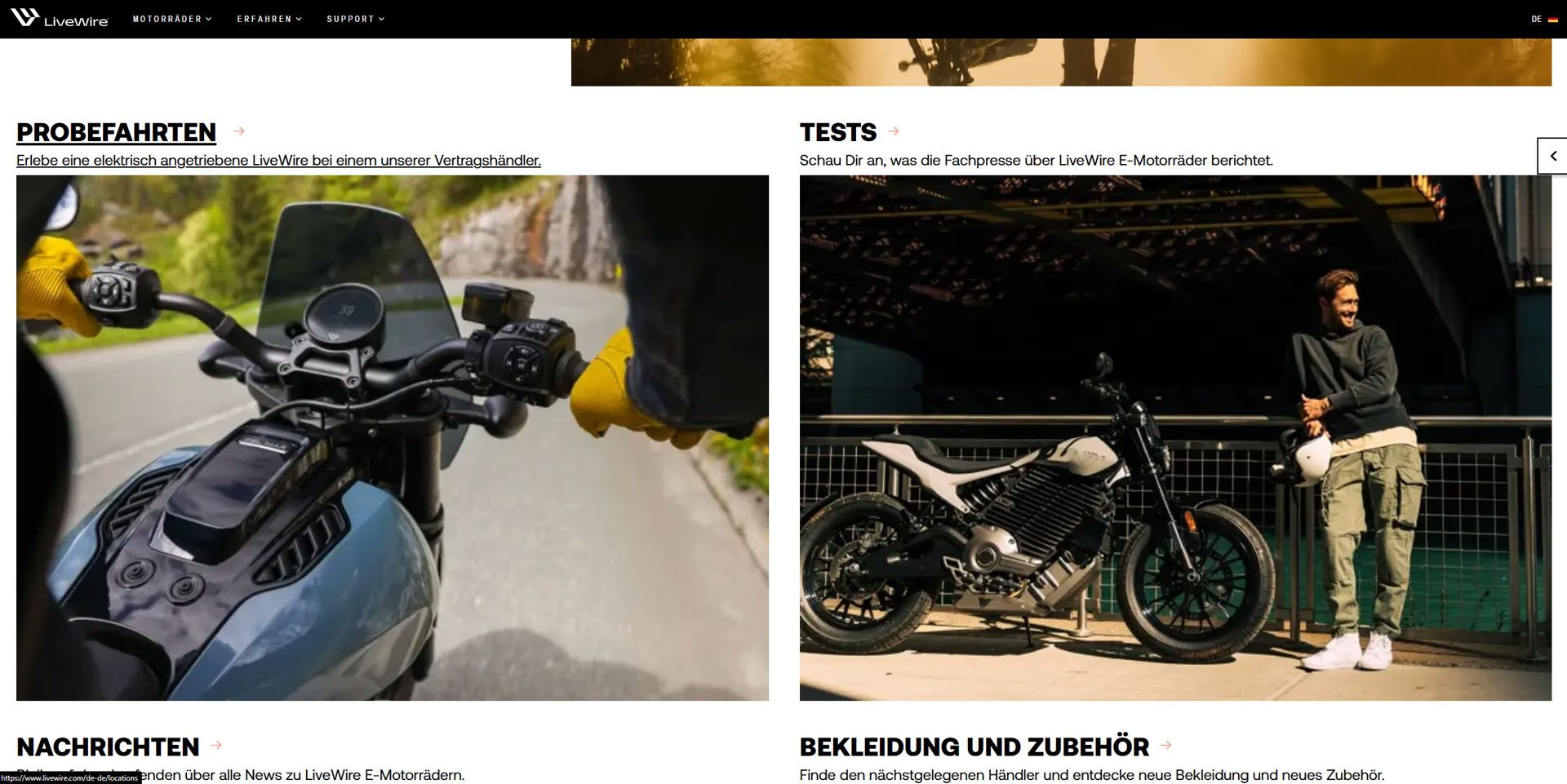 Livewire-deuschland-website-probefahrt-buchen Livewire Deutschland Online Buchung Probefahrt Motorrad
