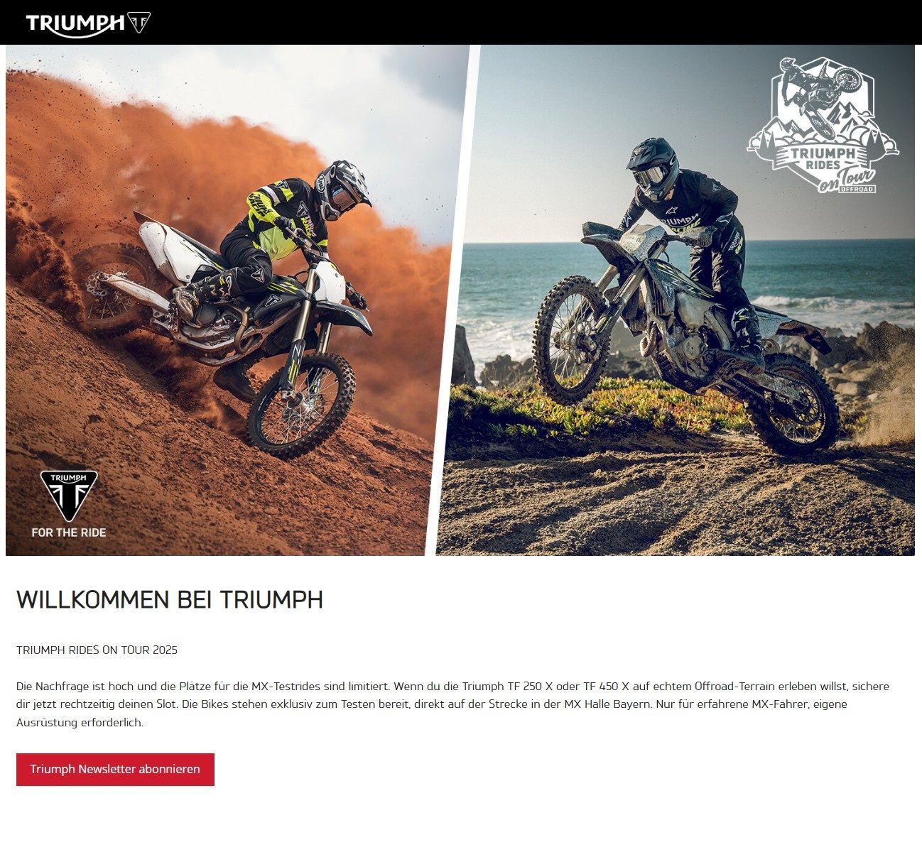 Triumph Off Road Testride